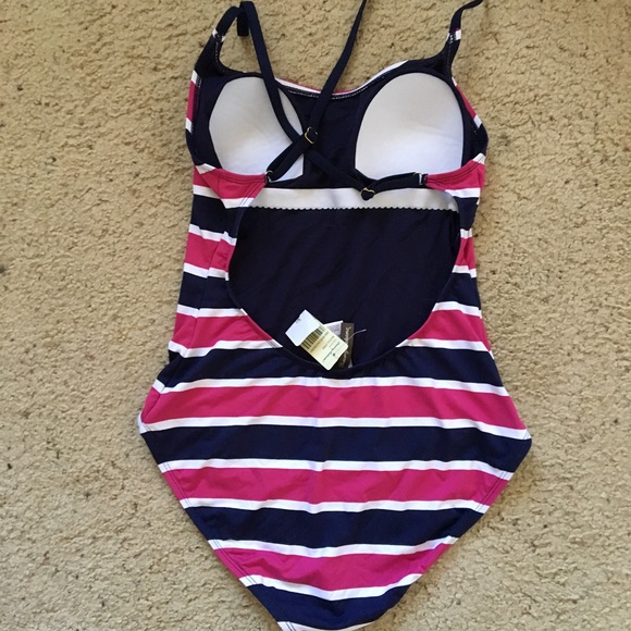 Tommy Bahama NWT nautical stripe size 8 swimsuit - Picture 7 of 8